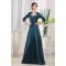 A-Line Floor-Length 3/4 Sleeve Satin Taffeta Mother of the Bride Dresses with A Jacket 2040067