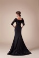 Trumpet/Mermaid Scoop Taffeta Lace 3/4 Length Puddle Train Mother of the Bride Dresses 2040069