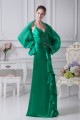 Sheath/Column Chiffon Silk like Satin V-Neck Mother of the Bride Dresses 2040072