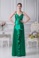 Sheath/Column Chiffon Silk like Satin V-Neck Mother of the Bride Dresses 2040072