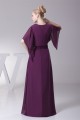 Sheath/Column Pleats Chiffon Silk like Satin Long Mother of the Bride Dresses 2040074