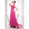Sheath/Column Sleeveless Pleats Chiffon Silk like Satin Mother of the Bride Dresses 2040075