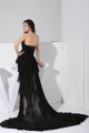 High Low Sweetheart Sleeveless Chiffon Sequined Material Elastic Silk like Satin Mother of the Bride Dresses 2040076