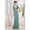 Sheath/Column Short Sleeve Floor-Length Beading Mother of the Bride Dresses 2040079