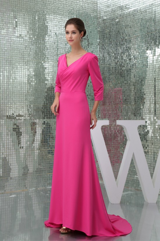 Sheath/Column Ruffles 3/4 Sleeve Mother of the Bride Dresses 2040086 Sheath/Column Ruffles 3/4 Sleeve Mother of the Bride Dresses 2040086
