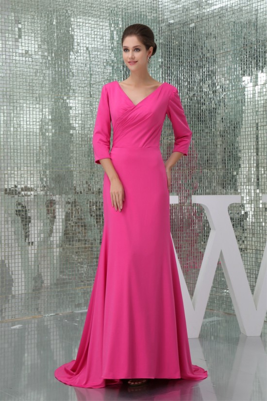 Sheath/Column Ruffles 3/4 Sleeve Mother of the Bride Dresses 2040086 Sheath/Column Ruffles 3/4 Sleeve Mother of the Bride Dresses 2040086