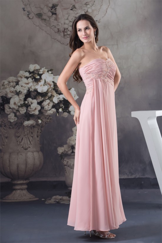 Sheath/Column Sleeveless Chiffon Long Mother of the Bride Dresses 2040087