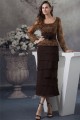 Sheath/Column Square Tea Length Chiffon Lace Mother of the Bride Dresses 2040093 Sheath/Column Square Tea Length Chiffon Lace Mother of the Bride Dresses 2040093