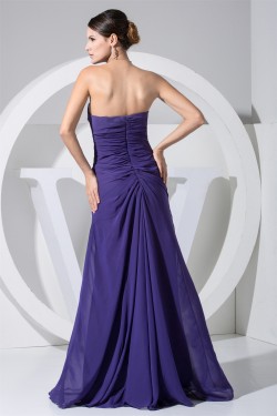 A-Line Strapless Sleeveless Ruffles Chiffon Mother of the Bride Dresses 2040095
