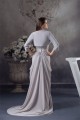 Sheath/Column Sweetheart Chiffon Puddle Train Long Mother of the Bride Dresses with A Jacket 2040096