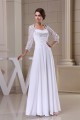 A-Line Sweetheart Chiffon Lace 3/4 Sleeve Most Beautiful Mother of the Bride Dresses 2040099