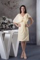 Sheath/Column V-Neck Beading Short Knee-Length Mother of the Bride Dresses 2040103