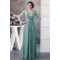 Sheath/Column 3/4 Sleeve Floor-Length Chiffon Lace Mother of the Bride Dresses 2040104