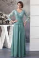 Sheath/Column 3/4 Sleeve Floor-Length Chiffon Lace Mother of the Bride Dresses 2040104 Sheath/Column 3/4 Sleeve Floor-Length Chiffon Lace Mother of the Bride Dresses 2040104
