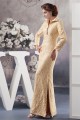 3/4 Sleeve Lace Floor-Length High-Neck Mother of the Bride Dresses 2040105