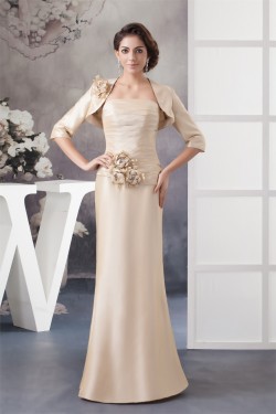 Sheath Strapless Mother of the Bride Dresses with A 3/4 Sleeve Jacket 2040106