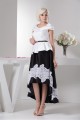 Asymmetrical A-Line Taffeta Lace Applique Mother of the Bride Dresses 2040109