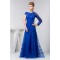A-Line Beading Lace Organza Evening Mother of the Bride Dresses 2040111