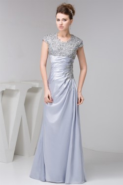 A-Line Beading Long Evening Mother of the Bride Dresses 2040112