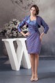 Beading Taffeta Lace Knee-Length Strapless Mother of the Bride Dresses with A 3/4 Sleeve Jacket 2040114