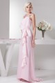 Brush Sweep Train Beading Sheath/Column Long Pink Mother of the Bride Dresses 2040115