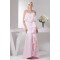 Brush Sweep Train Beading Sheath/Column Long Pink Mother of the Bride Dresses 2040115