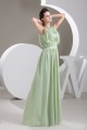 A-Line Chiffon Scoop Floor-Length Draped Mother of the Bride Dresses 2040117