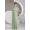 A-Line Chiffon Scoop Floor-Length Draped Mother of the Bride Dresses 2040117