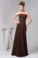 A-Line Strapless Long Chiffon Sleeveless Evening Mother of the Bride Dresses 2040122