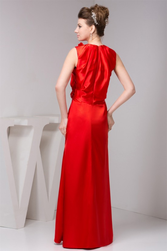 Floor-Length Sleeveless High-Neck Ruffles Mother of the Bride Dresses 2040127