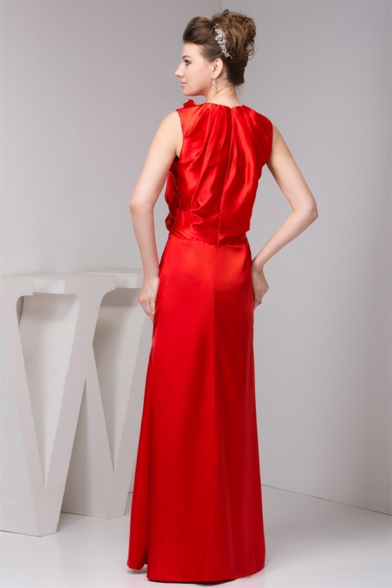 Floor-Length Sleeveless High-Neck Ruffles Mother of the Bride Dresses 2040127