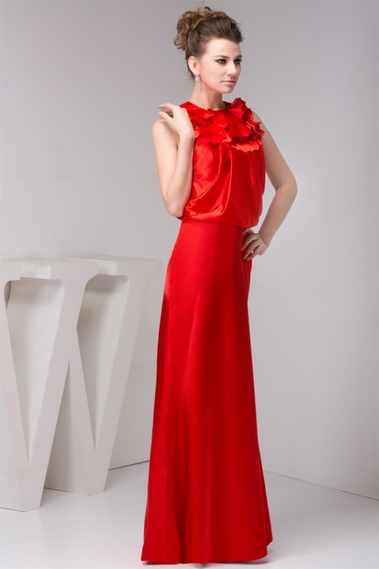 Floor-Length Sleeveless High-Neck Ruffles Mother of the Bride Dresses 2040127