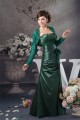 Sheath/Column Handmade Flowers Mother of the Bride Dresses with A Long Sleeves Lace Jacket 2040133