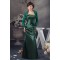 Sheath/Column Handmade Flowers Mother of the Bride Dresses with A Long Sleeves Lace Jacket 2040133