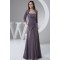 A-Line One-Shoulder Floor-Length Chiffon Lace Mother of the Bride Dresses with A 3/4 Sleeve Jacket 2040137