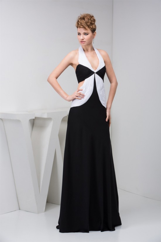 A-Line Floor-Length Sleeveless Halter Pleats Mother of the Bride Dresses 2040138