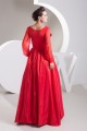 Pleats Floor-Length Scoop Chiffon Taffeta Mother of the Bride Dresses 2040139