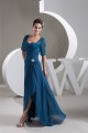 Sheath/Column Scoop Chiffon Lace Short Sleeve Mother of the Bride Dresses 2040147