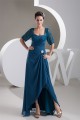 Sheath/Column Scoop Chiffon Lace Short Sleeve Mother of the Bride Dresses 2040147