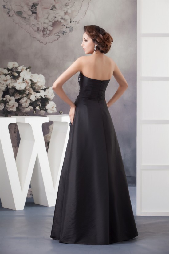 A-Line Beading Applique Strapless Long Black Mother of the Bride Dresses with A Wrap 2040154 A-Line Beading Applique Strapless Long Black Mother of the Bride Dresses with A Wrap 2040154