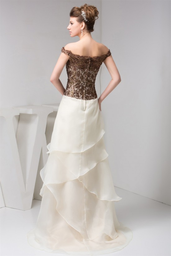 A-Line Off-the-Shoulder Straps Lace Organza Sleeveless Mother of the Bride Dresses 2040159 A-Line Off-the-Shoulder Straps Lace Organza Sleeveless Mother of the Bride Dresses 2040159