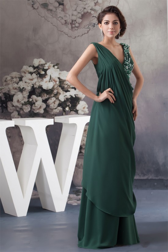 Sheath/Column V-Neck Ruffles Sleeveless Mother of the Bride Dresses 2040160