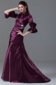 3/4 Length Beading Brush Sweep Train Elastic Woven Satin Prom/Formal Evening Dresses 2040161