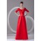 A-Line Half Elbow Length Satin Net Floor-Length Mother of the Bride Dresses 2040162