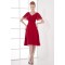 A-Line Pleats Short Knee-Length V-Neck Chiffon Mother of the Bride Dresses 2040163