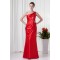 Sheath/Column One-Shoulder Beading Floor-Length Mother of the Bride Dresses 2040168