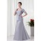A-Line Taffeta Floor-Length Mother of the Bride Dresses with A Short Sleeve Jacket  2040169