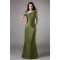 Beading Short Sleeve Sheath/Column Floor-Length Mother of the Bride Dresses 2040170