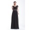 Sheath/Column V-Neck Long Black Chiffon Beading Mother of the Bride Dresses 2040172