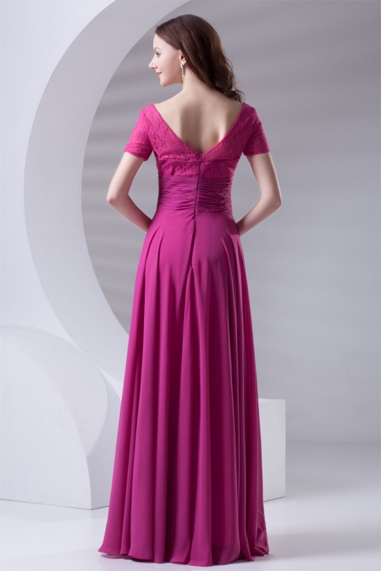 A-Line Short Sleeve Chiffon Lace Satin Mother of the Bride Dresses 2040176 A-Line Short Sleeve Chiffon Lace Satin Mother of the Bride Dresses 2040176